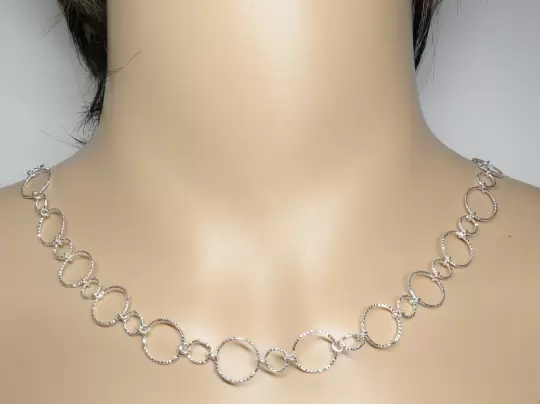 Halskette große Glieder Silber