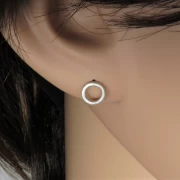 Ohrringe Kreis Silber