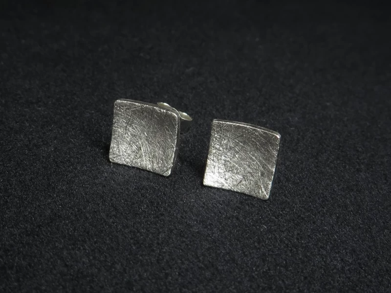 Ohrstecker quadratisch Silber