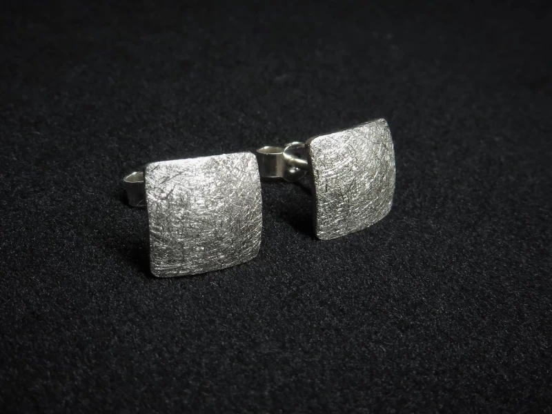 Quadratische Ohrringe Silber